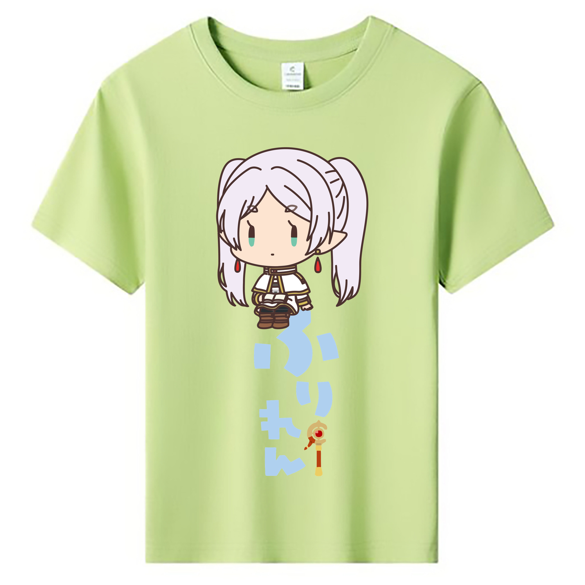 （画像用） 葬送のフリーレン Frieren 綿100％キッズTシャツ（フロントプリント）